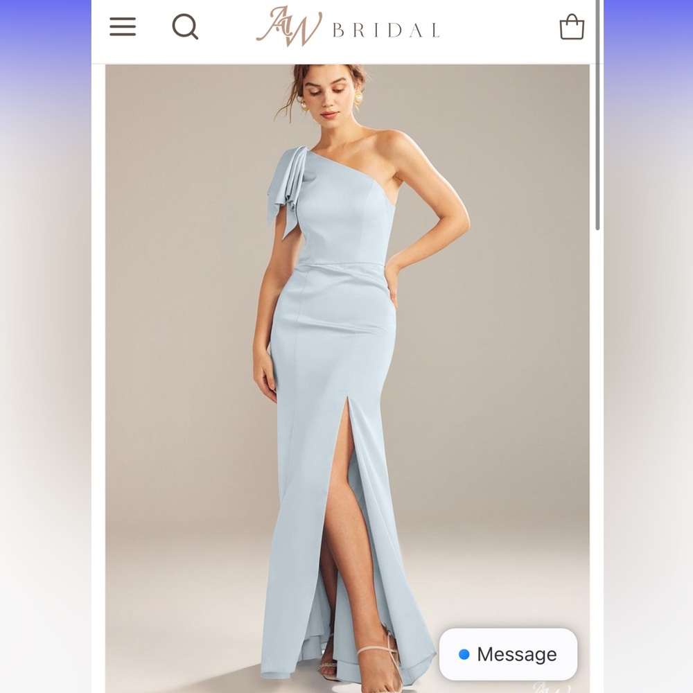Bridesmaid Dress Gown - Baby Blue Size 10